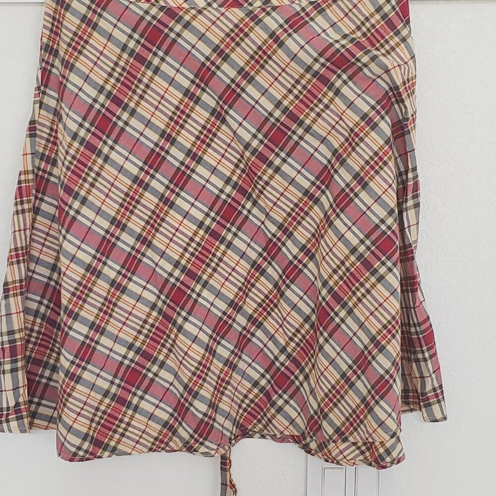 Plaid Lightweight Cotton Wrap Knee-length Tommy Hilfiger skirt